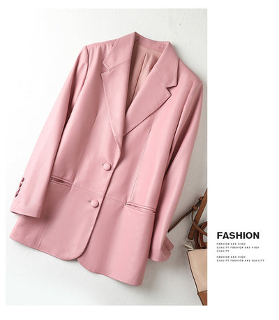 Blazer Ejecutivo de Piel de Oveja para Mujer - Image 16