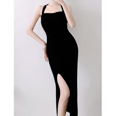 Vestido Largo Elegante sin Espalda con Abertura Lateral para Fiestas y Eventos - Image 2
