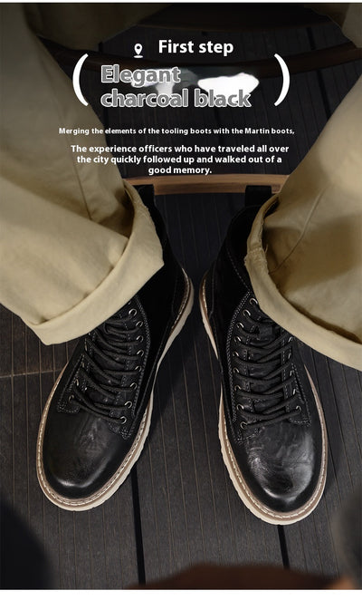 Botas de Trabajo Altas Estilo Británico para Hombre - Image 10