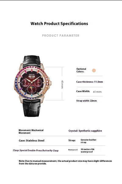 Reloj Automático Multifuncional Rainbow Circle Resistente al Agua para Hombre - Image 19