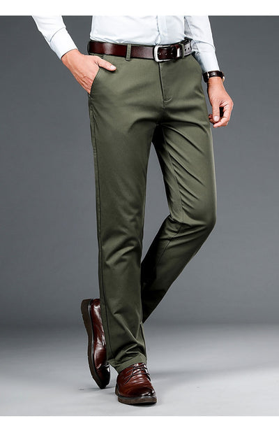 Pantalones de Vestir Hombre Corte Recto Ajuste Suelto con Elastano - Image 20