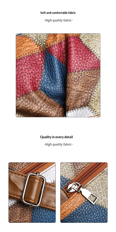 Bolso Bandolera Multicolor con Diseño de Parches Geométricos - Image 17