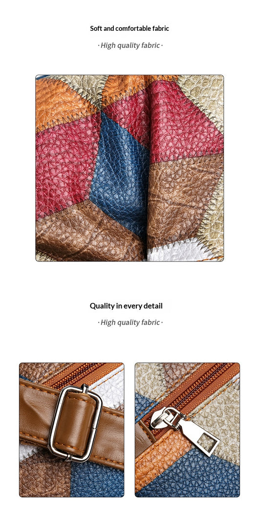 Bolso Bandolera Multicolor con Diseño de Parches Geométricos - Image 17