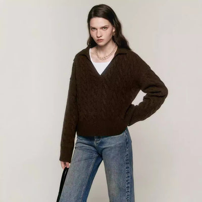 Suéter Polo de Lana Pura Estilo Old Money Relajado - Image 2