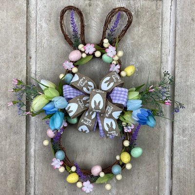 Corona de Conejo de Pascua en Ratán - Decoración Festiva - Image 17