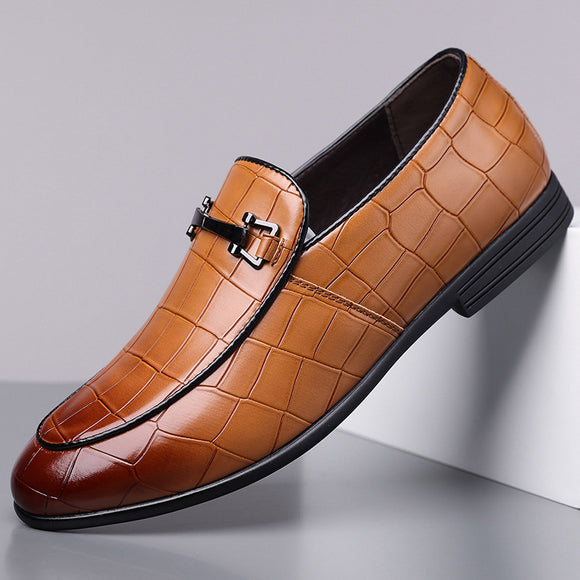Sapatos de Couro Leves Tamanho Grande Estilo Xadrez Luxo Premium