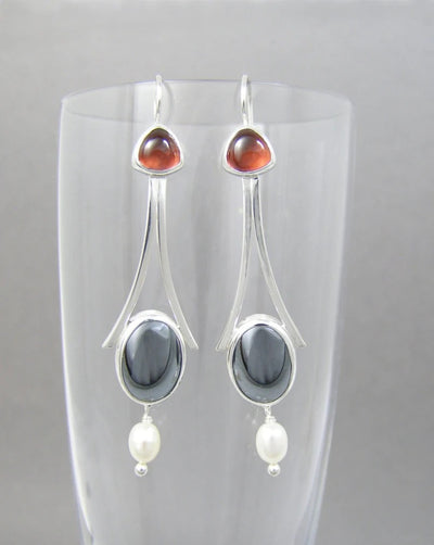 Aretes Rojo Retro Temperamento Fashion - Image 3