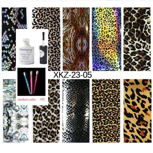 Set de 12 Láminas Decorativas para Uñas - Transferencias Nail Art - Image 17