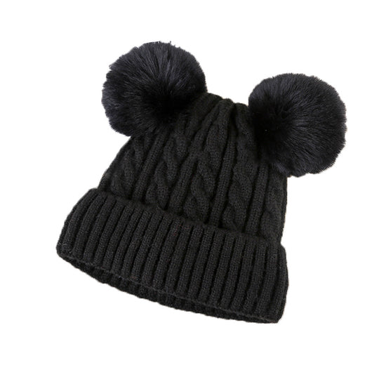 Gorro Cálido para Mujer con Doble Pelota de Piel y Personalización - Image 20