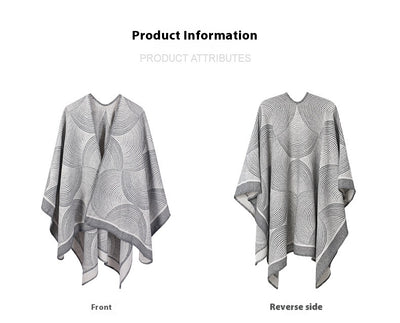 Chal de Lana Estampado Geométrico para Mujer - Image 13