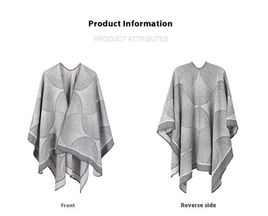 Chal de Lana Estampado Geométrico para Mujer - Image 13