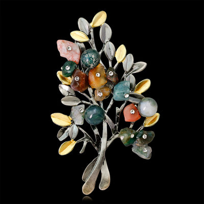 Broche Navideño Árbol de Piedras de Colores - Image 10