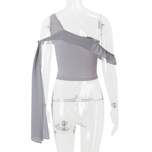 Blusa Fresca de Tirante Oblicuo para Verano - Image 18