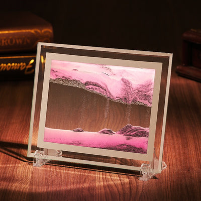 Adorno de Vidrio con Pintura de Paisaje Arenoso Fluido - Image 17