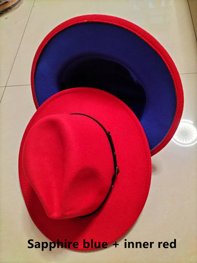 Sombrero Fedora Jazz con Combinación de Colores - Estilo Europeo y Americano - Image 6
