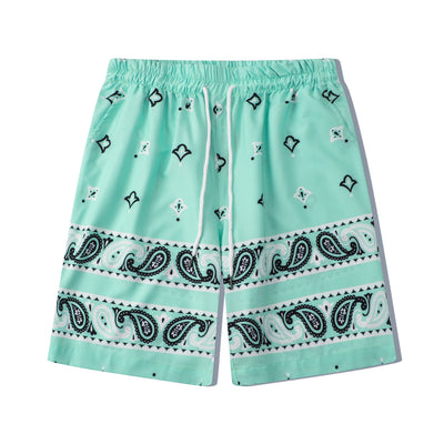 Conjunto Casual Hombre Camisa y Shorts Estampado Flor de Marañón Verde - Image 10