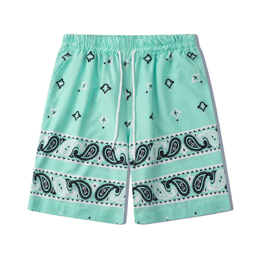 Conjunto Casual Hombre Camisa y Shorts Estampado Flor de Marañón Verde - Image 10