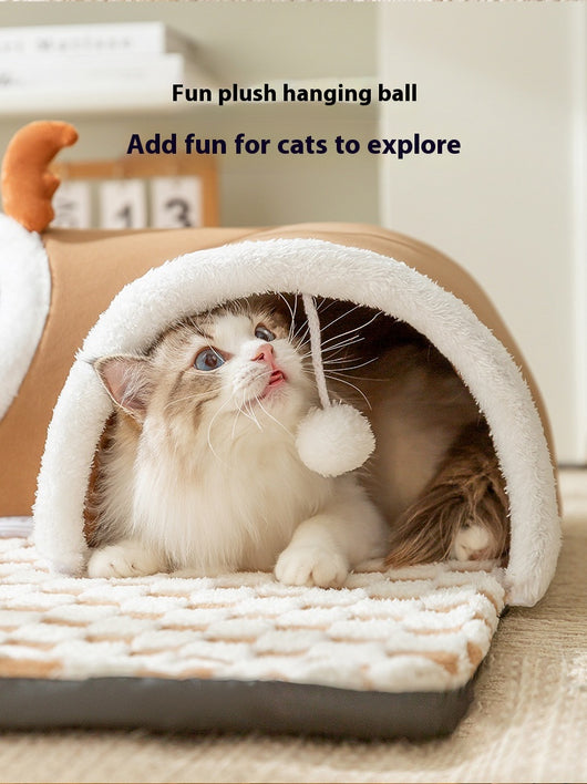Túnel Escondite y Cama 2 en 1 para Gatos - Image 21