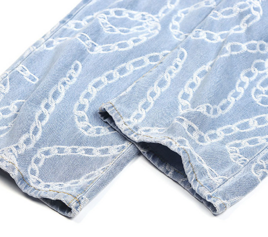 Pantalones Rectos Sueltos Rotos Estilo Papá Drapeado - Image 12