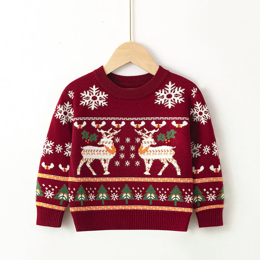 Suéter Navideño Infantil con Reno - Pullover de Invierno para Niñas - Image 3