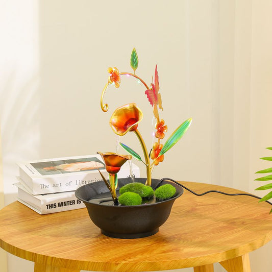 Fuente de Escritorio en Hierro Artístico - Decoración de Agua para Hogar y Oficina