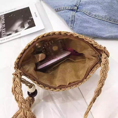 Bolso Tejido Cuadrado Pequeño - Bandolera Compacta y Elegante para Diario - Image 13