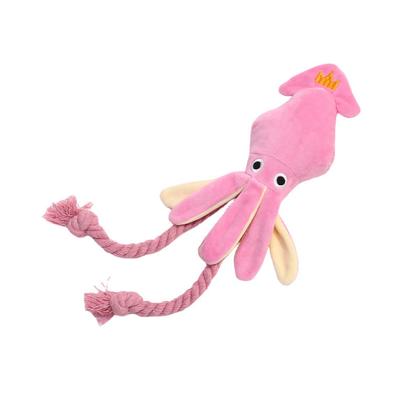 Juguete para Perro Pulpo Adorable con Sonido y Cuerda - Juguete Interactivo para Mascotas