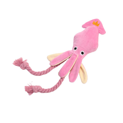 Juguete para Perro Pulpo Adorable con Sonido y Cuerda - Juguete Interactivo para Mascotas