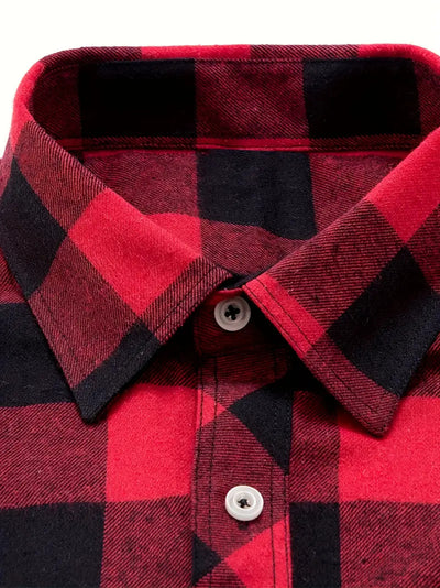 Camisa de Franela a Cuadros para Hombre - Uso Todo el Año - Image 28