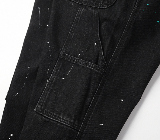 Pantalón Denim Reconstruido con Efecto Salpicado - Image 9