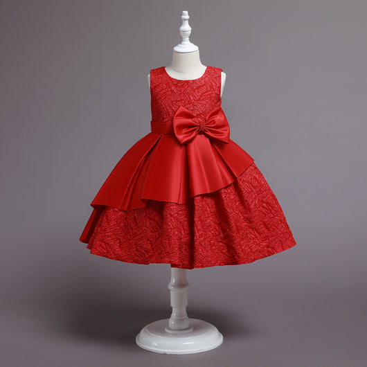 Vestido Princesa Niña Colores Lisos - Ideal para Cumpleaños y Eventos - Image 7