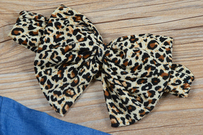Conjunto de 3 Piezas Infantil Otoño: Blusa Denim, Falda Leopardo y Diadema - Image 13