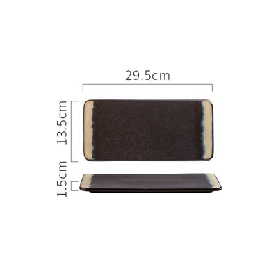Bandeja Rectangular de Cerámica para Sushi Japonesa - Image 13
