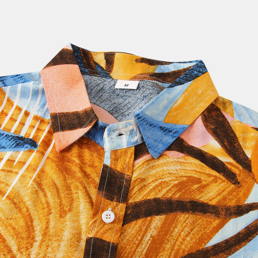 Conjunto de Playa Hawaiano: Camisa Manga Corta Dos Piezas - Image 21