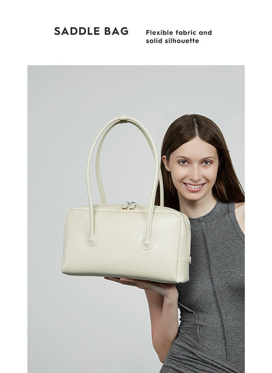 Bolso Boston de Cuero Genuino para Mujer - Portátil y Elegante - Image 19