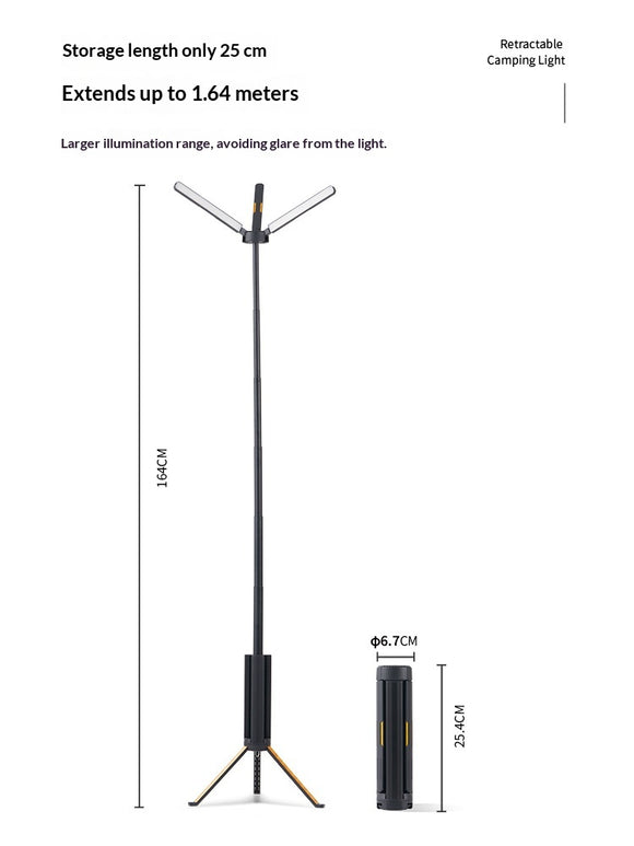 Linterna Telescópica de Camping Negra