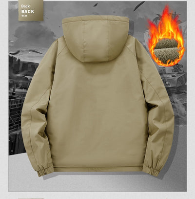 Chamarra Acolchada para Hombre con Capucha Desmontable y Forro Polar - Image 8