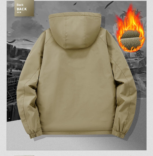 Chamarra Acolchada para Hombre con Capucha Desmontable y Forro Polar - Image 8