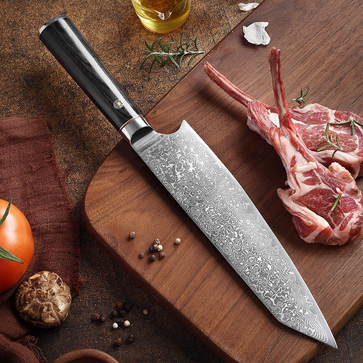 Cuchillo de Cocina Estilo Occidental con Acero Damasceno - Image 2