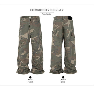 Jeans Anchos Tipo Cargo con Estampado Camuflaje y Bota Levemente Acampanada - Image 11