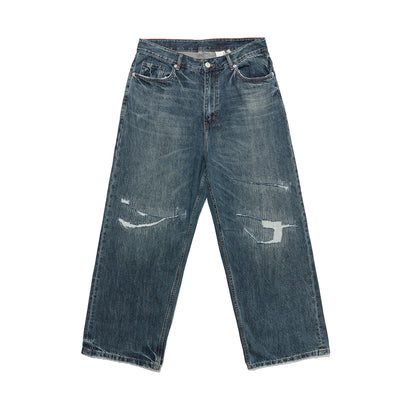 Jeans Hombre Oversize Desgastado con Efecto Vintage - Image 7