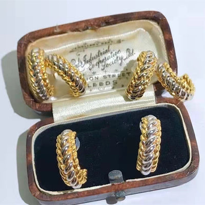 Aretes de Oro 18K Trenzados - Image 12