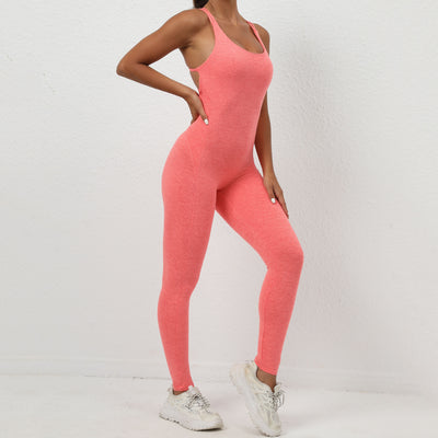 Jumpsuit Deportivo para Yoga con Espalda Cruzada - Leggings sin Costuras Ajustados para Fitness - Image 19