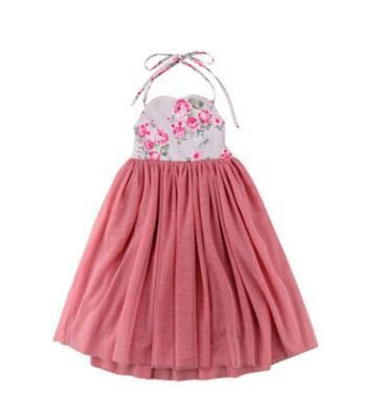 Vestido Princesa con Tirantes y Estampado Floral - Image 2