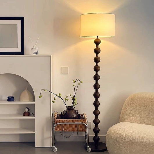 Lámpara de Pie Nogal Estilo Mediados de Siglo - Madera Maciza - Image 3