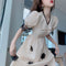 Vestido Largo Elegante con Mangas Puff - Diseño Princesa Francés V-Neck