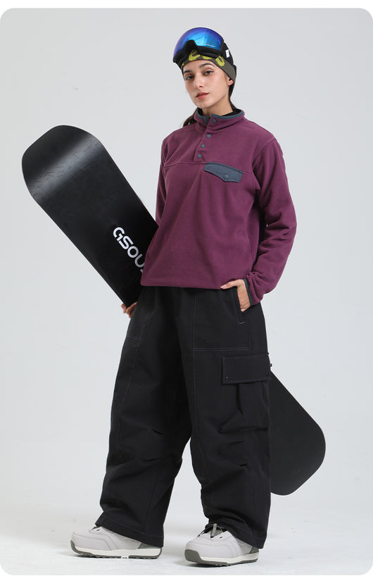 Pantalones de Esquí Impermeables Cortaviento con Pierna Ancha - Image 10