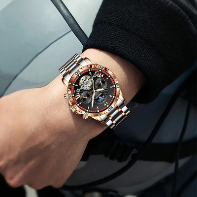 Reloj Mecánico Automático Resistente al Agua con Esfera Luminosa - Image 3
