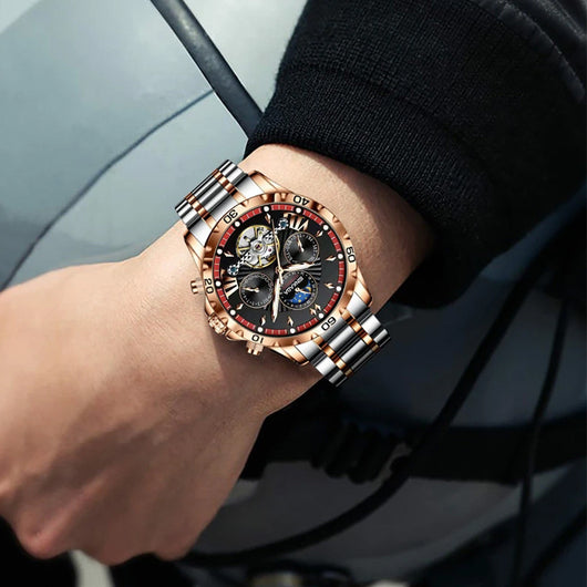 Reloj Mecánico Automático Resistente al Agua con Esfera Luminosa - Image 3