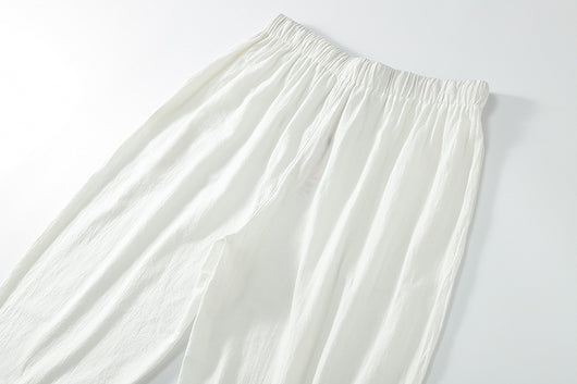 Pantalón Slim Coreano Hombre - Conjunto de 2 Piezas Algodón y Lino - Image 3